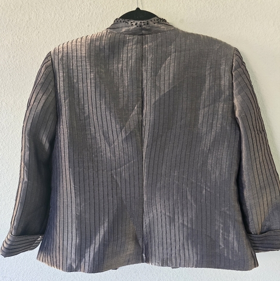 COPY - J.R. Nites Carol Lin Jacket Tank Set 2-Pc Taupe Bead 3/4 Sleeve Cuff Wom… - Picture 11 of 16